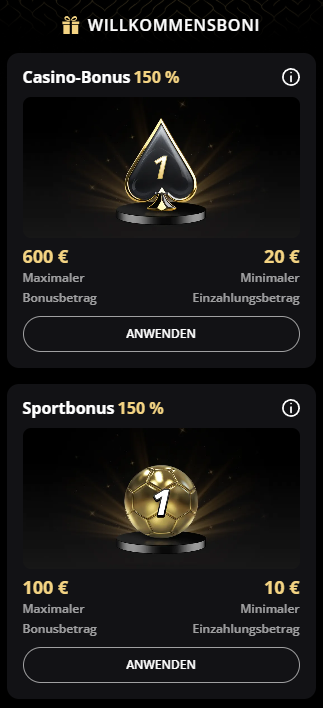 Willkommensboni